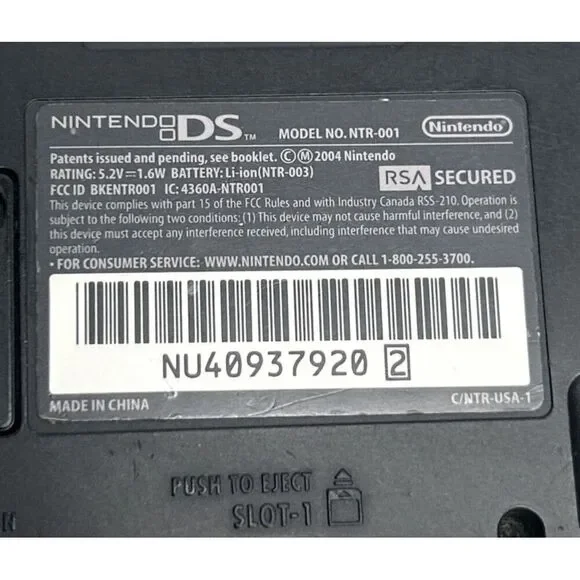 Nintendo DS NTR-001 Silver With Princess Peaches Skin with USB Charger WORKING - Picture 4 of 13